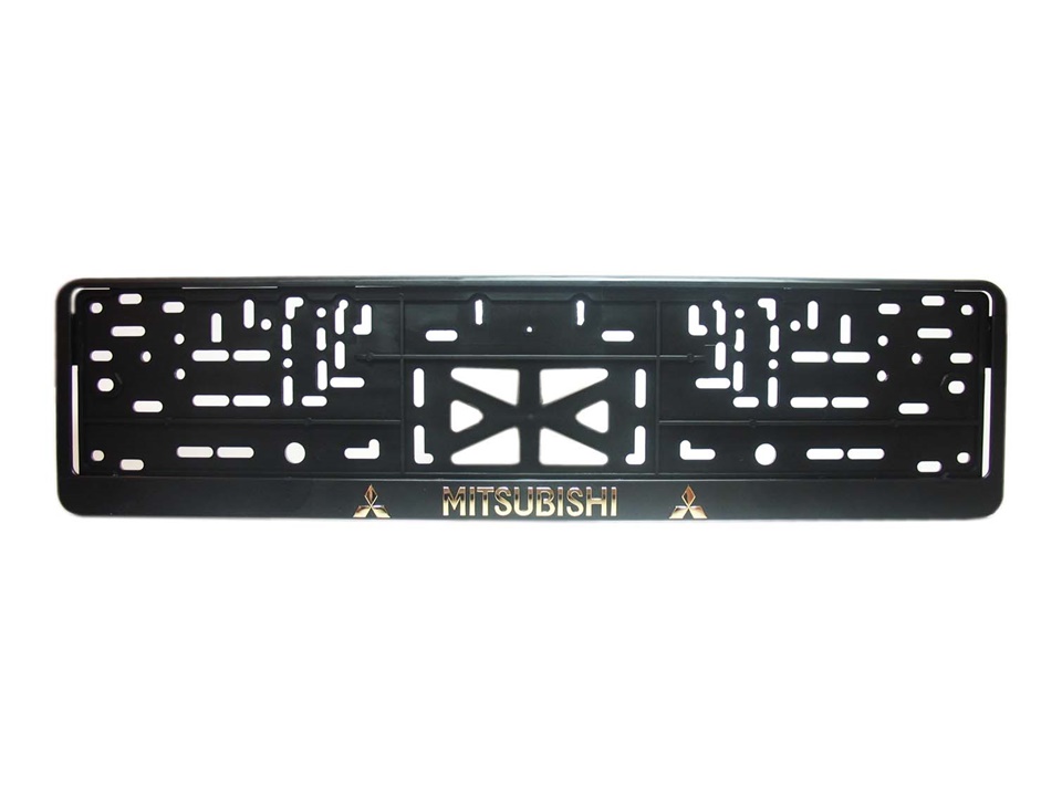 Рамка под номер с защёлкой золото MITSUBISHI 1/30 NONAME